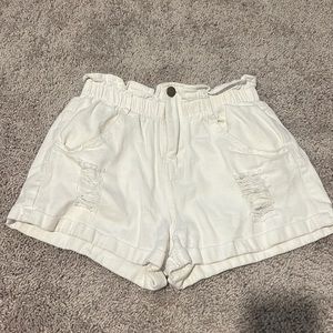 White denim shorts size Medium